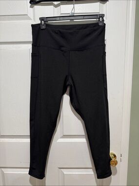 Women’s Black High-Waist Athletic Leggings DYCE XL ankle